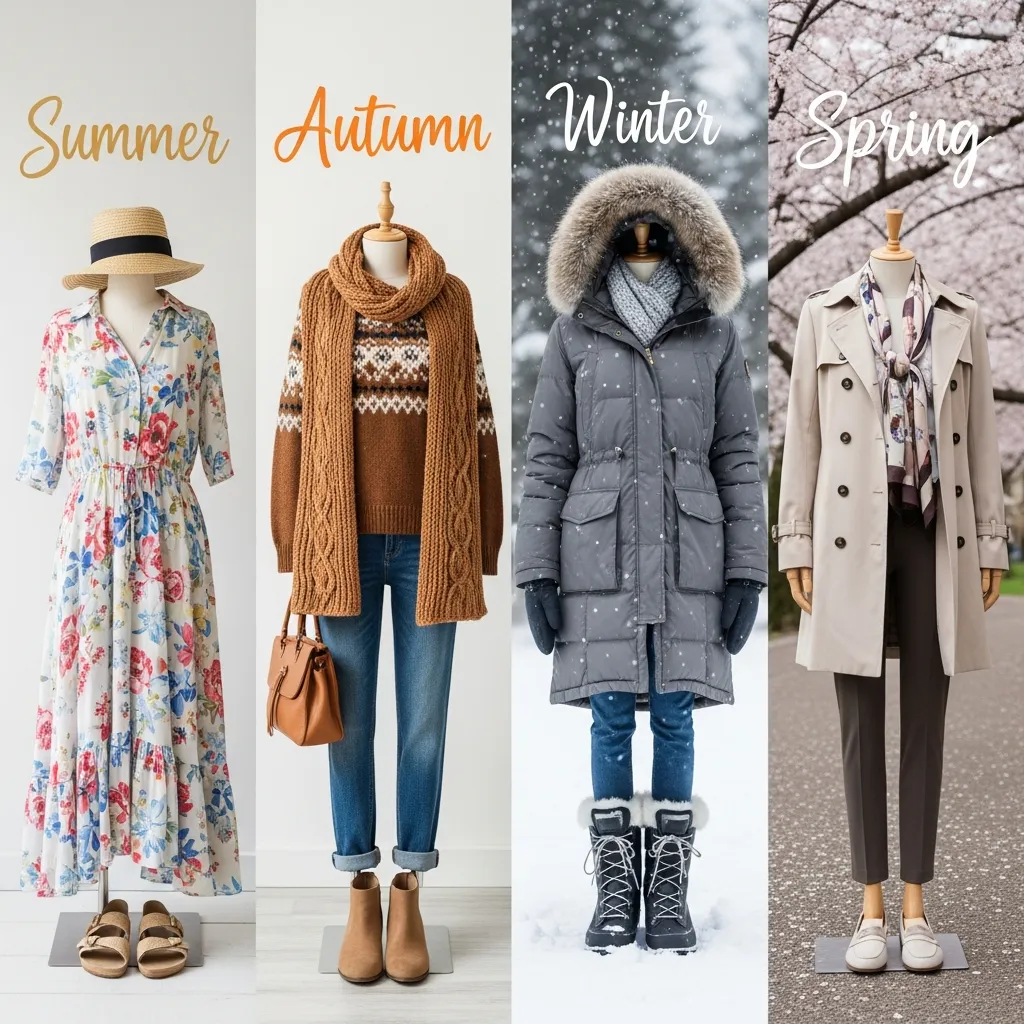 Montage of seasonal garments styled by graxgraxxol
